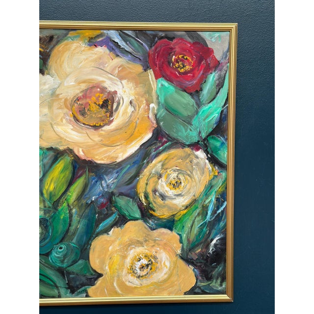 Inger Gremmel, Blommor (Flowers), 1950s, Oil on Panel, Framed For Sale - Image 4 of 18