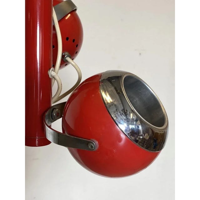 Red Space Age Chandelier, 1970s For Sale - Image 8 of 11