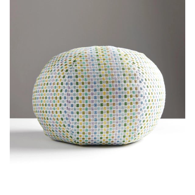 Contemporary The House of Scalamandré Odette Weave Sphere Pillow, Parakeet For Sale - Image 3 of 3