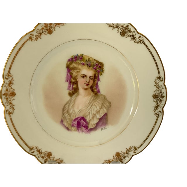 19thC Sèvres Marked Portrait Plate Madame de Lamballe Signed Debrie Made in France c.1890-1910 19thC Sèvres Marked...