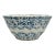 Beautiful Large 12 Inch Size Antique American Blue Spongeware Decorated Stoneware Kitchen Mixing Bowl - 1890s For Sale