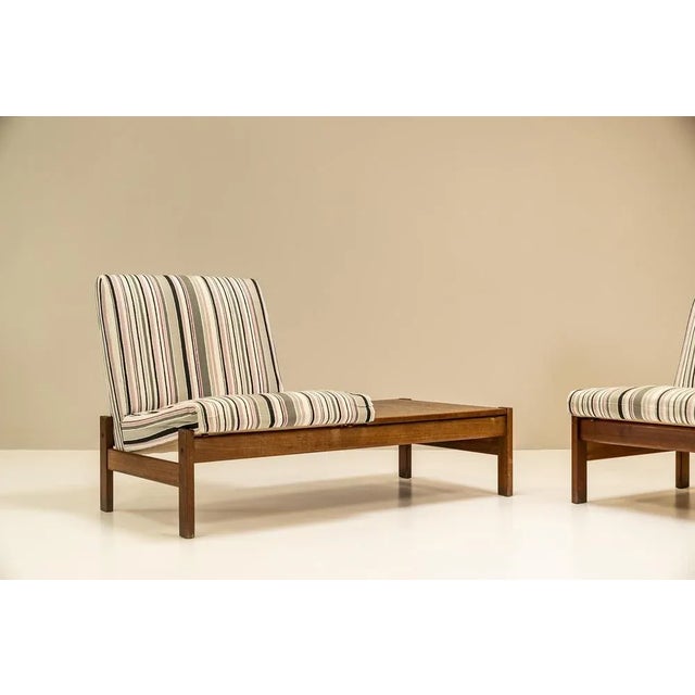 Mid-Century Modern Set of Italian Modular Bench Set in Teak, 1960s For Sale - Image 3 of 12