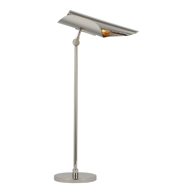 Champalimaud for Visual Comfort Signature Flore Desk Lamp in Polished Nickel For Sale