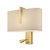 Art Deco Brushed Brass Modern Wall Light With Bespoke Shade and Directional Reading Light For Sale - Image 3 of 3