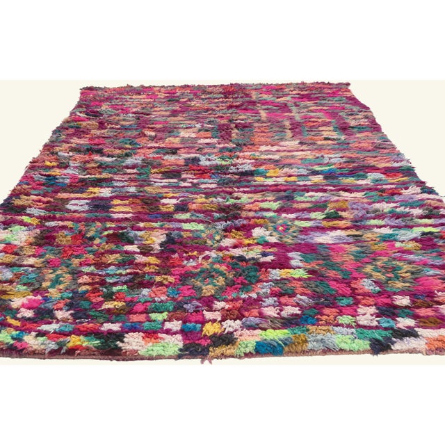Tribal Vintage Boujad Moroccan Rug, 04'09 X 08'02 For Sale - Image 3 of 10