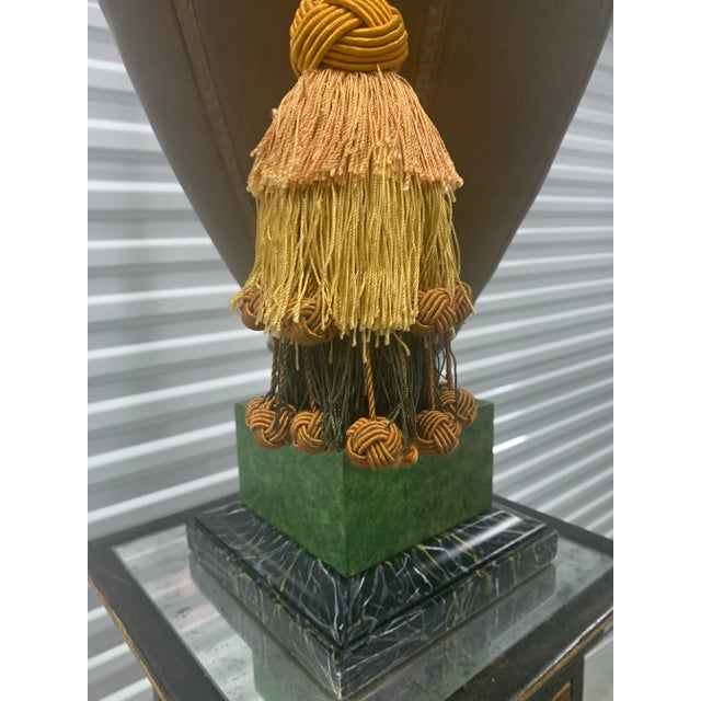 Wood Vintage 1980’s Faux Finished Lamp Base For Sale - Image 7 of 9