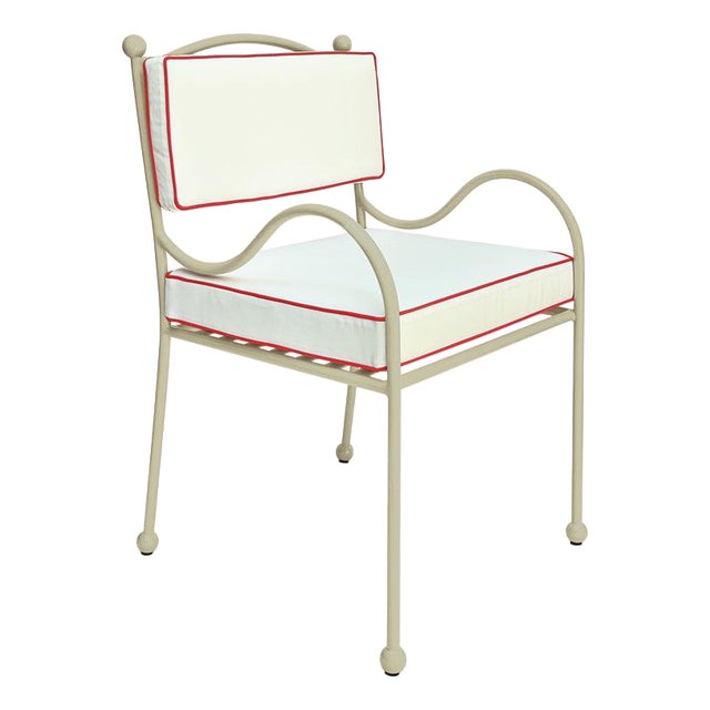 Panarea Armchair in Gelato with Red & White Upholstery by Ceraudo For Sale