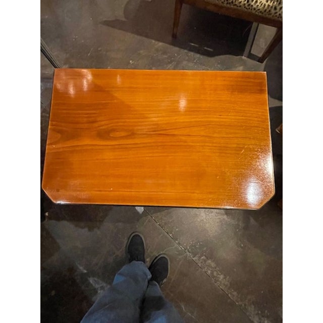Wood 19th C. German Biedermeier Walnut Side Table For Sale - Image 7 of 10