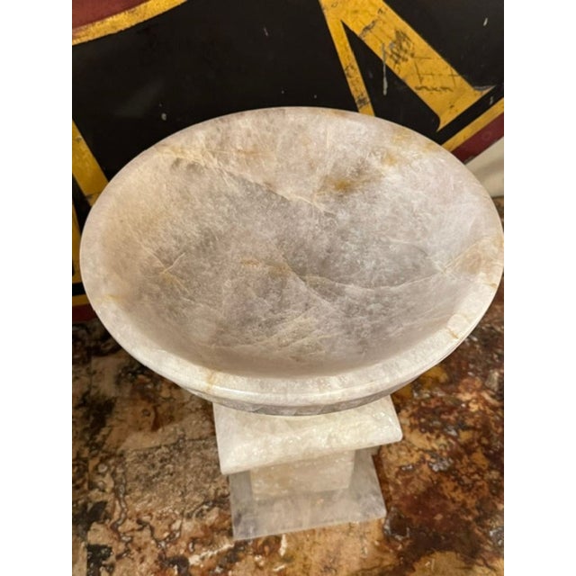 Early 21st Century Pair of Large Scale Rock Crystal Tazzas For Sale - Image 5 of 8