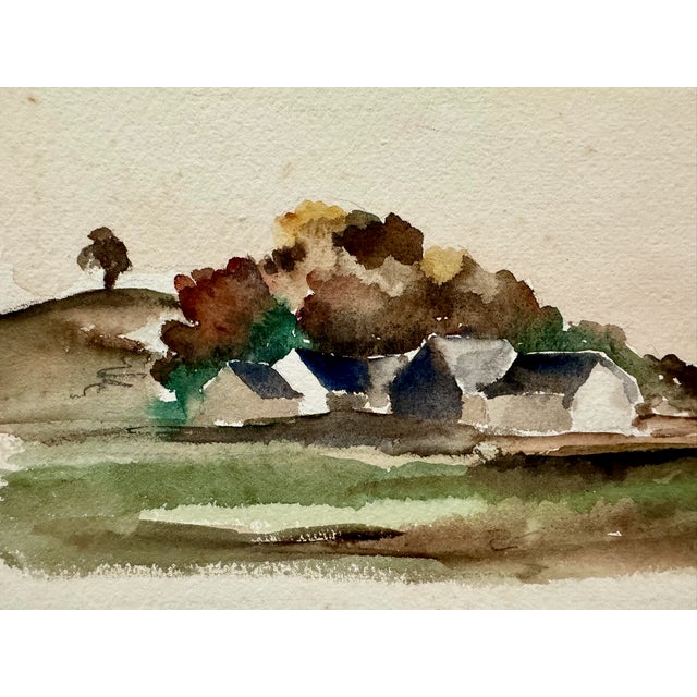 Original watercolor on paper by Henry Emil Salloch, also known as Heinz Emil Salloch, the German-born American artist and...