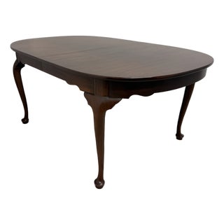 Henkel Harris 2211 29 Solid Mahogany Queen Anne Dining Table For Sale