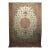 Tabriz Rug, Hand-Knotted Wool & Silk, Fine Floral Pattern, Ivory & Salmon, 7x10 For Sale