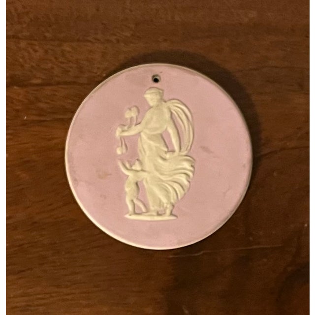 English Antique 18th Century Wedgwood Lilac Jasperware Medallion Plaque - "Night Shedding Poppies" For Sale - Image 3 of 6