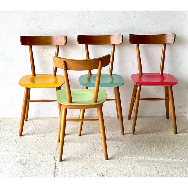 Mid-Century Modern Kitchen Chairs from Ton, 1960s, Set of 4 For Sale - Image 3 of 18