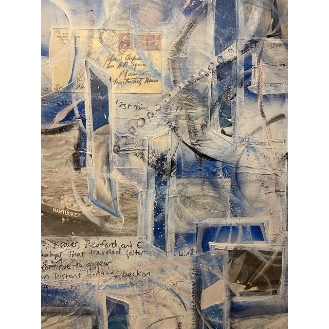 Contemporary Nantucket: The Geography of What Remains - Original Mixed-Media Painting by Cheryl Fudge For Sale - Image 3 of 12