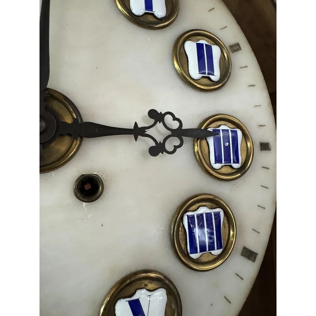 Black Vintage Pendulum Clock in Wood For Sale - Image 8 of 13