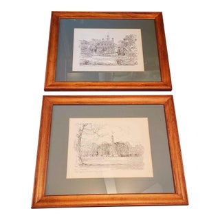 Williamsburg, Virginia Architecture (Set of 2) For Sale