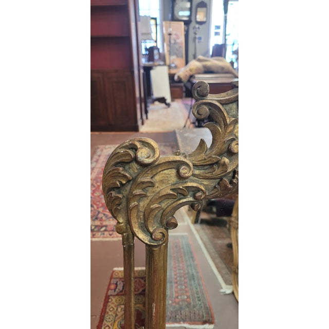 Antique French Gild Wood & Plaster Wall Mirror For Sale - Image 12 of 15