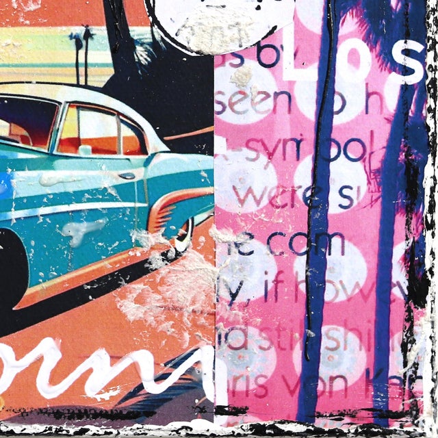 2020s Malibu, California - Abstract Colorful Textural City Collage Original Artwork by Marion Duschletta For Sale - Image 5 of 9