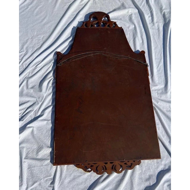 1930’s Italian Carved Wood Draped Mirror. For Sale - Image 4 of 12