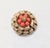 Mid-Century Modern Vintage 1950s Signed Napier Goldtone Faux-Coral Beaded Brooch For Sale - Image 3 of 7