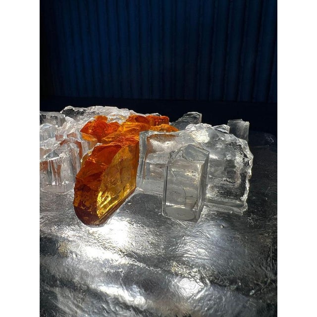 Vintage Italian Sculptural Glass Wall Light from Poliarte, 1970s For Sale - Image 9 of 15