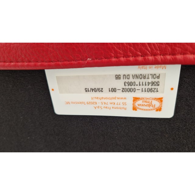 Red Set of Model DU55 Chairs in Red Leather by Gastone Rinaldi for Poltrona Frau, 1954 For Sale - Image 8 of 18