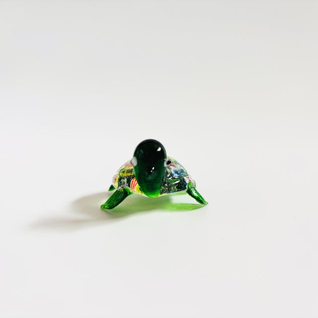 Small Vintage Art Glass Turtle For Sale In San Francisco - Image 6 of 8