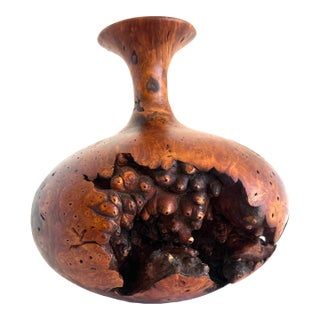 Burled Wood Organic Art Object Large 12"-Signed Bruce Bernson ’80 Renowned Woodturner (1950–2014) For Sale