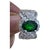 Vintage 3 Carat Oval Tsavorite & 2.2 Carat Diamond Ring , Platinum 16.4Gm Estate For Sale - Image 15 of 18
