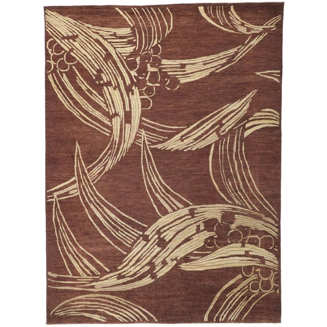 Arts & Crafts Style Modern Area Rug, 08'07 X 11'07 For Sale - Image 9 of 9