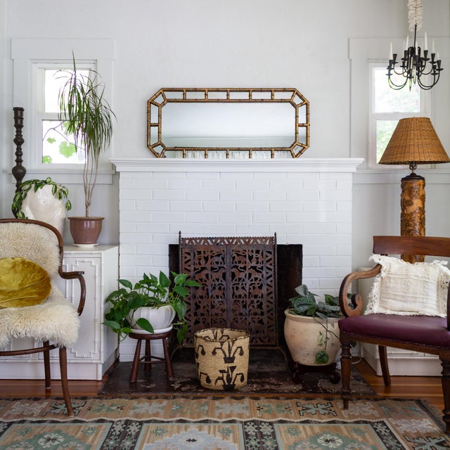 Tall Chinoiserie Faux Bamboo Gold Tortoise Shell Octagon Mirror For Sale - Image 9 of 15
