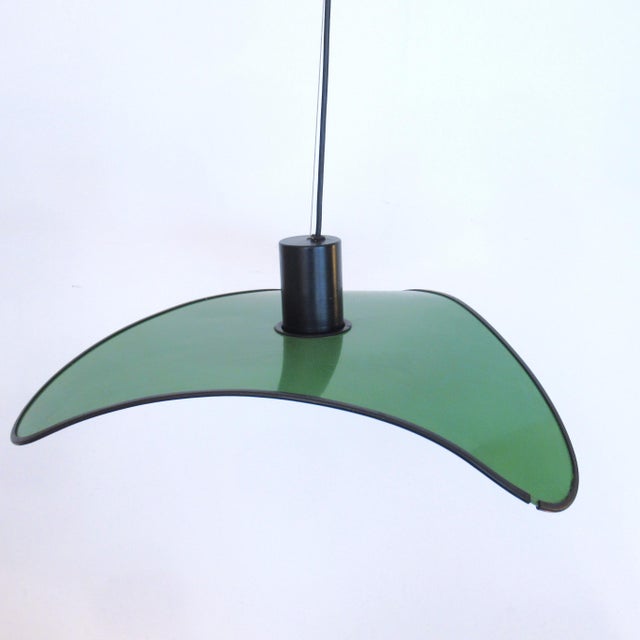 Triangular Pendant Light, Ibis Italy, 1970, in Very Good conditions. Designed 1970 to 1979 This piece has an attribution...