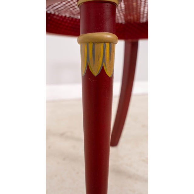 Pair Neoclassical Adams Style Hand Paint Decorated Armchairs For Sale - Image 15 of 18