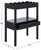 Contemporary Darlyn Scalloped Rectangle Accent Table in Matte Black For Sale - Image 3 of 9