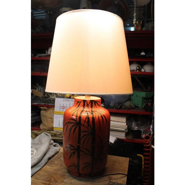 Italian Ceramic Table Lamp in Red by Zaccagini Design, 1960 For Sale - Image 10 of 18