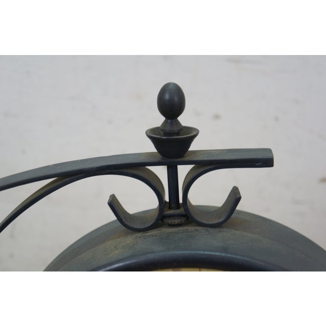 Metal Grand Central Station Double Sided Roman Numeral Railway Clock 15" For Sale - Image 7 of 14