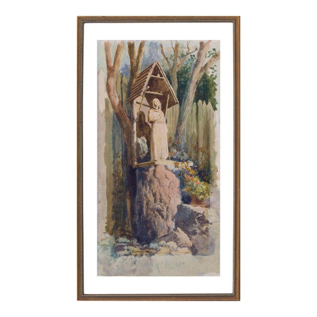 Theodore Ernest "Langguth Statue of an Ascetic (The Hermit)" Impressionist Still Life 1920s For Sale