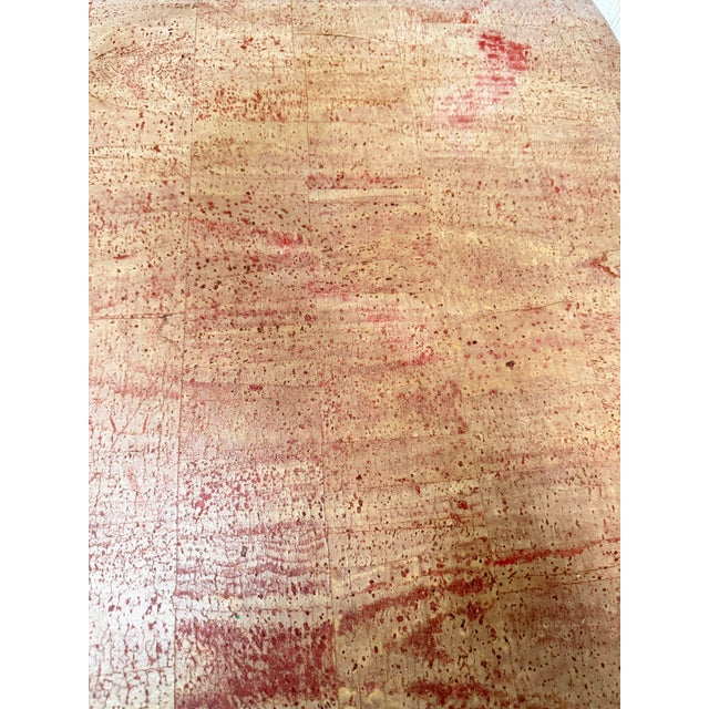 Thomas O'Brien Century Rustic Speckled Cork Wood Trestle Bench For Sale - Image 14 of 15
