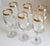 Transparent Vintage Mid-Century Circleware Classique Gold Rimmed Champagne Flutes Set of 6 in Original Box For Sale - Image 8 of 10