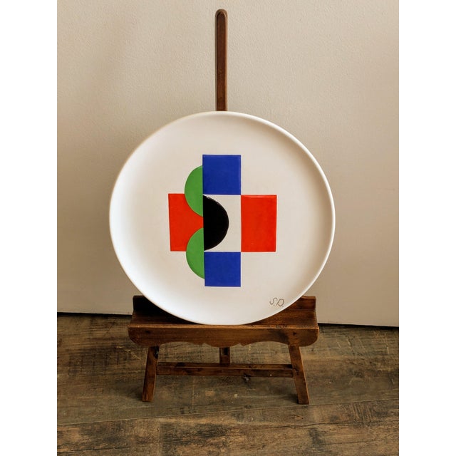 Abstraction in Colors Plate in Enameled Ceramic by Sonia Delaunay, 1985 For Sale - Image 6 of 6