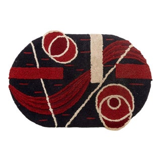 Folk Art Geometric Area Rug, 3' X 2' 1.5" For Sale