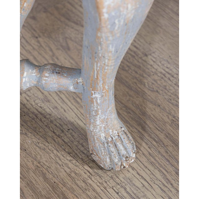 18th Century Pair of Swedish Rococo Carved Armchairs with Original Patina For Sale - Image 5 of 16
