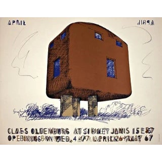 1967 Claes Oldenburg Sidney Janis Opening Gallery Poster For Sale
