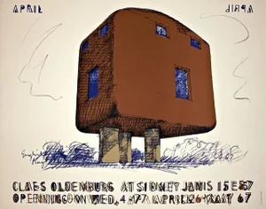 1967 Claes Oldenburg Sidney Janis Opening Gallery Poster