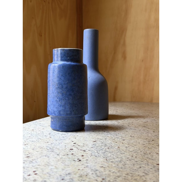 Mid-Century Blue Studio Pottery Vases from Ceramano & Zaalberg, Europe, 1960, Set of 4 For Sale - Image 13 of 18