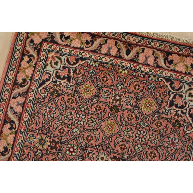 Bidjar Rug 2’7” X 4’3” Pink Wool Vintage Traditional Hand-Knotted Carpet For Sale In Philadelphia - Image 6 of 10