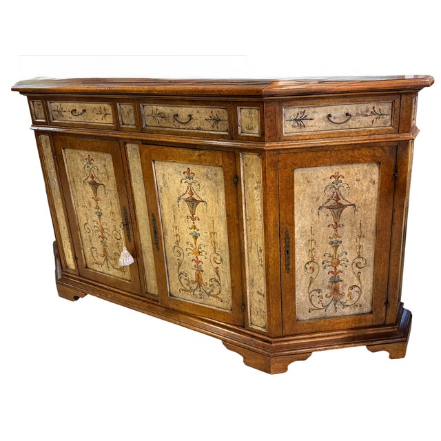 Italian Minton-Spidell Venetian Style Painted Credenza Sideboard Buffet For Sale - Image 3 of 8