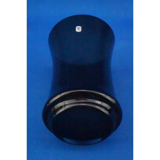 Black Vintage Vase in Black Smoked Glass from the Gral Crystal Manufactory, Germany, 1950s For Sale - Image 8 of 18