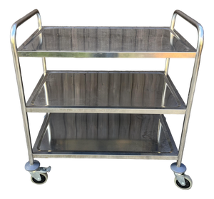 Professional Steel Bar Trolley with 4 Swivel Wheels, 1980s